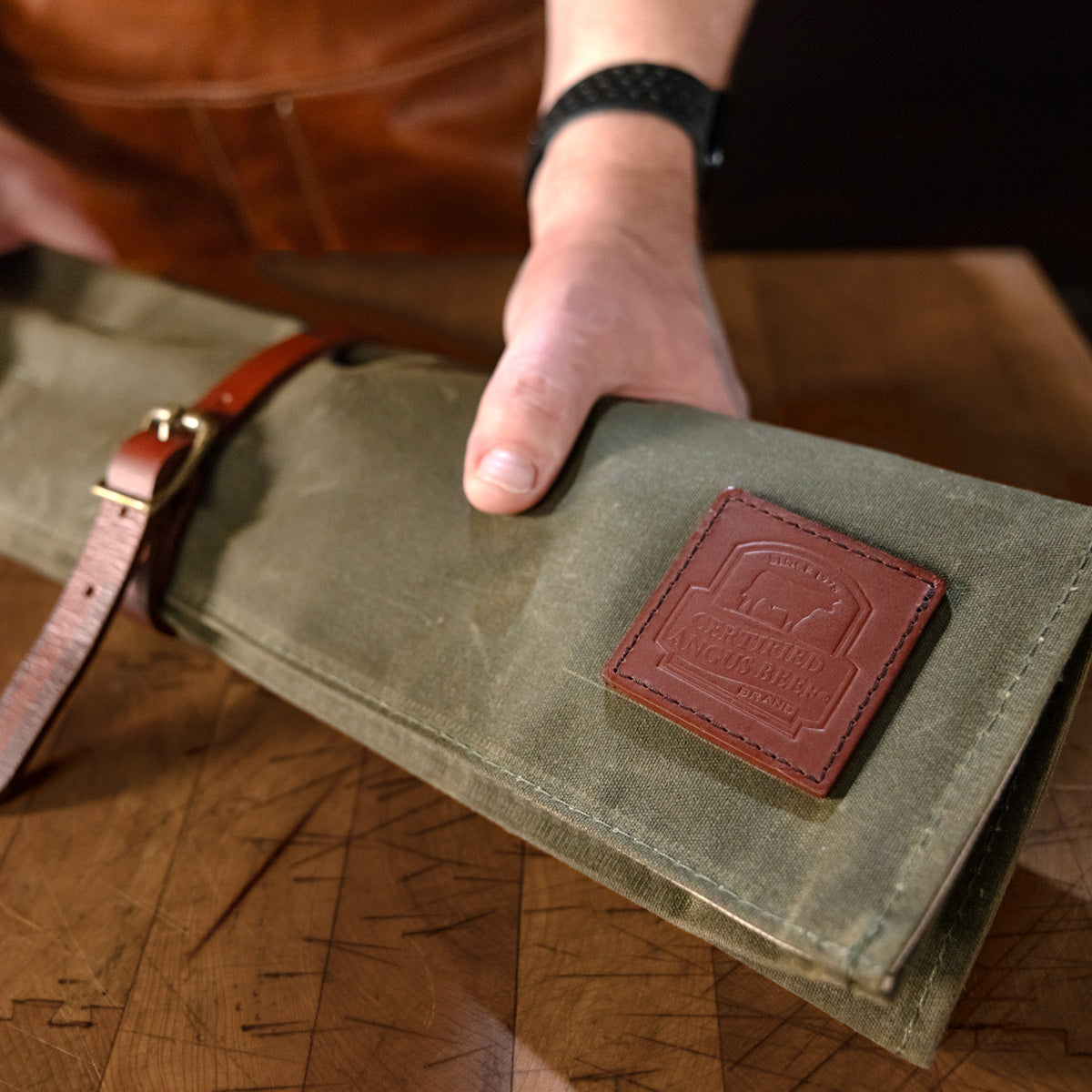 Waxed Canvas Knife Roll