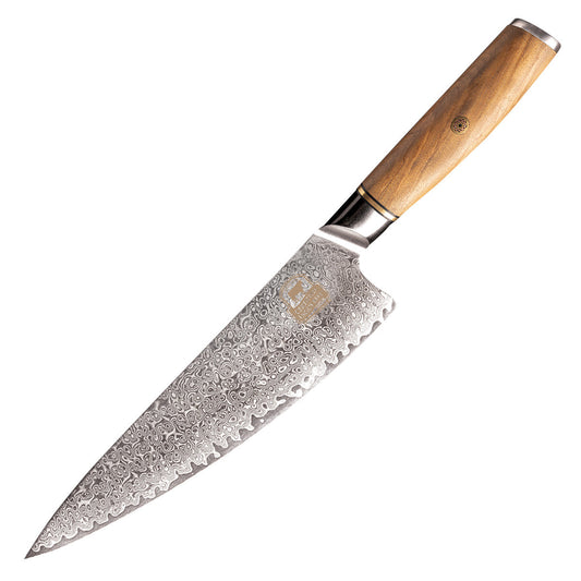 Fossil Damascus Chef Knife